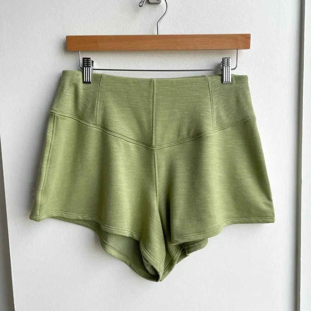 Anthropologie Daily Practice Shorts Womens S Green Corset Shorts Green Flowy